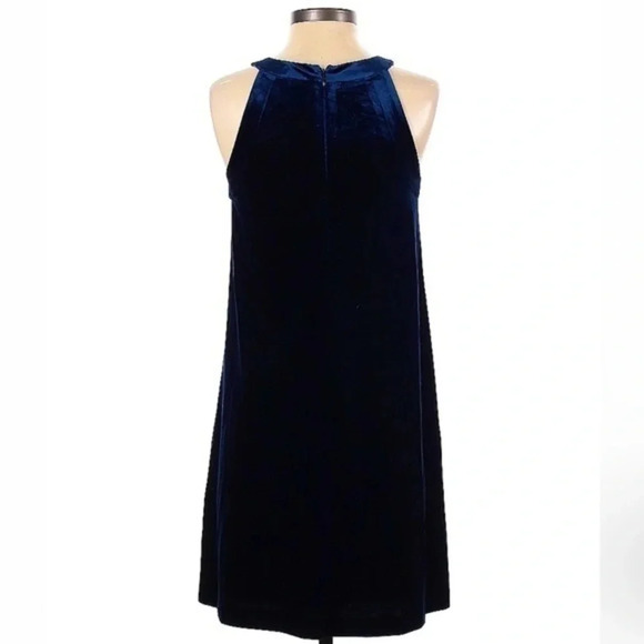 Betsey Johnson Midnight Blue Velvet Sleeveless Timeless Cocktail Dress Size 4 - Picture 3 of 3